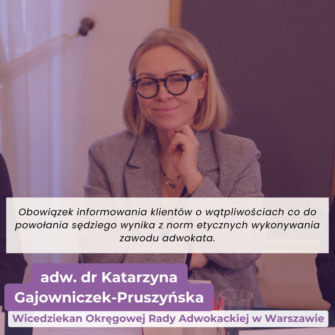 WolneSady1's tweet image. Obecni na spotkaniu dot. wykonania wyroku Wałęsa p. Polsce przedstawiciele ORA w Warszawie - Dziekan adw. Mikołaj Pietrzak oraz Wicedziekan adw. dr Katarzyna Gajowniczek-Pruszyńska wskazywali jak wygląda obecnie sądowa rzeczywistość z perspektywy adwokata i obywatela ⤵️