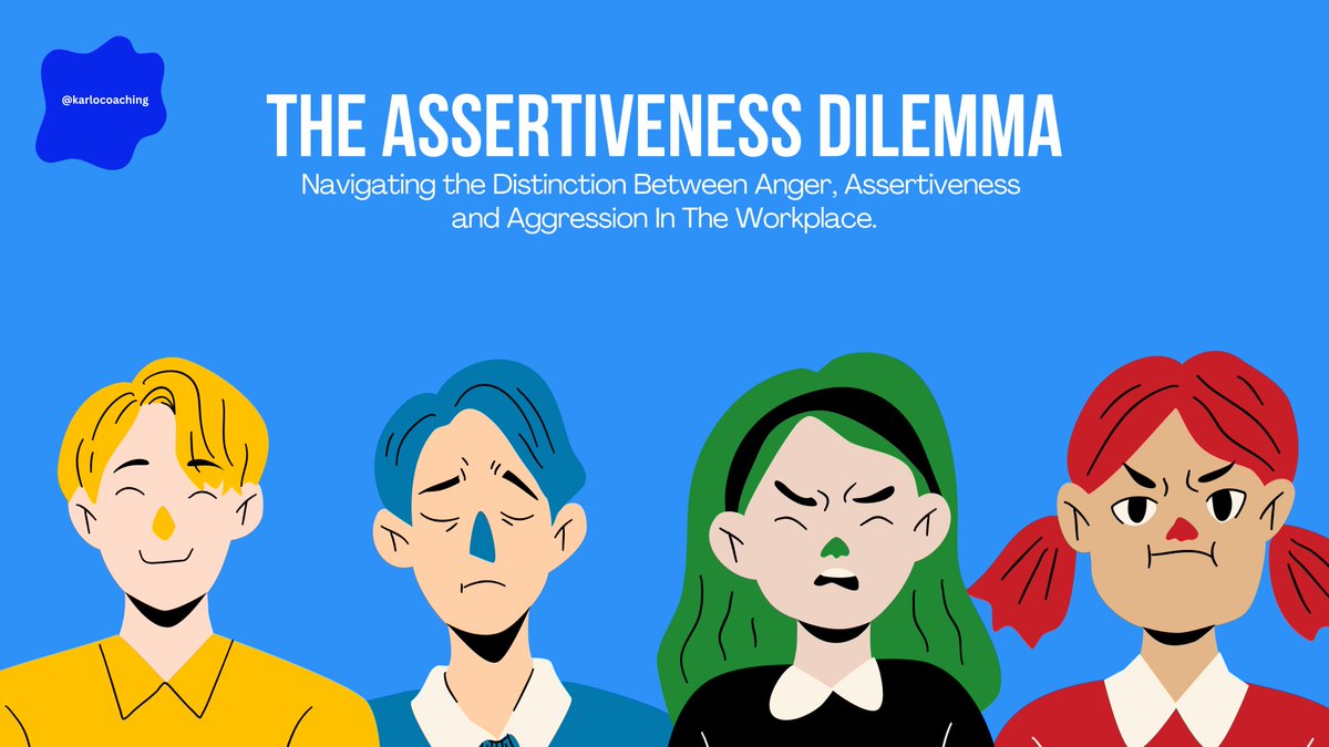 I just published Navigating the Line Between Anger, Assertiveness and Aggression in the Workplace. link.medium.com/zJKNUnR9SOb