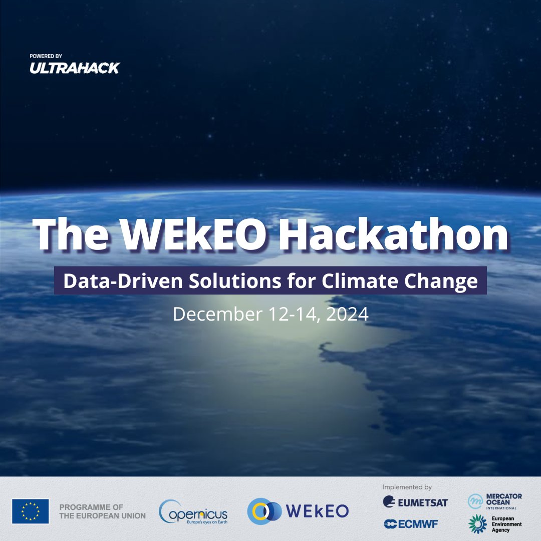🚨 Last call to register for the #WEkEO Hackathon Before 1 December! 🚀

Time is running out to join the WEkEO Hackathon 2024, where innovators, developers, and researchers come together to create data-driven solutions for global climate challenges. 

Whether you are passionate