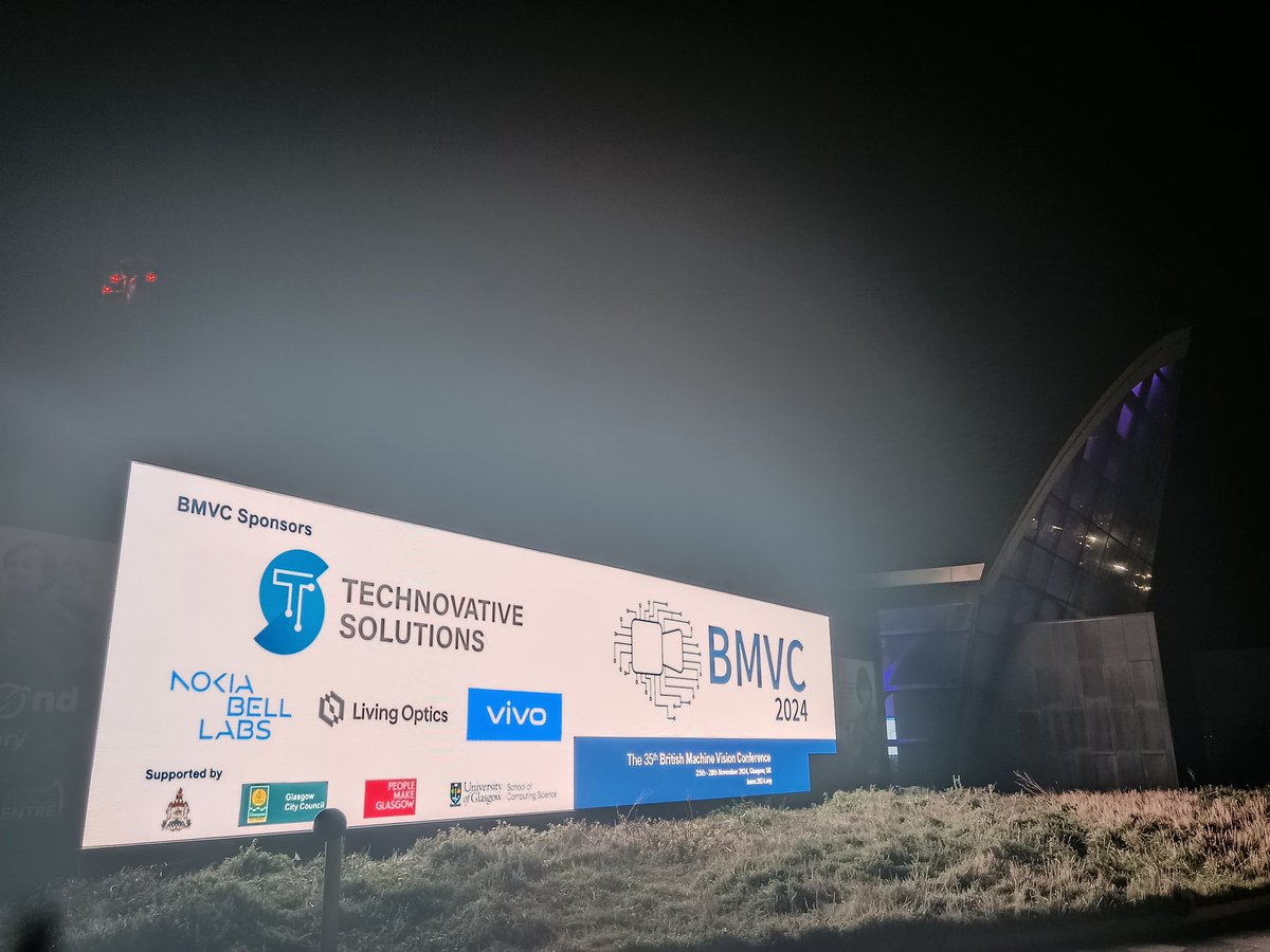 Edmond Ho (@edmondslho) on Twitter photo Time flies! Final day of #BMVC2024 <a href="/BMVCconf/">British Machine Vision Conference (BMVC)</a>! Hope everyone enjoyed the Gala Dinner last night. Special thanks to our sponsors <a href="/technovativesol/">Technovative Solutions LTD (TVS)</a> <a href="/NokiaBellLabs/">Nokia Bell Labs</a> <a href="/vivo_europe/">vivo Europe</a> <a href="/LivingOptics/">Living Optics</a> and supporting partners <a href="/GlasgowCC/">Glasgow City Council</a> <a href="/GlasgowCS/">UofG Computing Science</a>! Time flies! Final day of #BMVC2024 <a href="/BMVCconf/">British Machine Vision Conference (BMVC)</a>! Hope everyone enjoyed the Gala Dinner last night. Special thanks to our sponsors <a href="/technovativesol/">Technovative Solutions LTD (TVS)</a> <a href="/NokiaBellLabs/">Nokia Bell Labs</a> <a href="/vivo_europe/">vivo Europe</a> <a href="/LivingOptics/">Living Optics</a> and supporting partners <a href="/GlasgowCC/">Glasgow City Council</a> <a href="/GlasgowCS/">UofG Computing Science</a>!