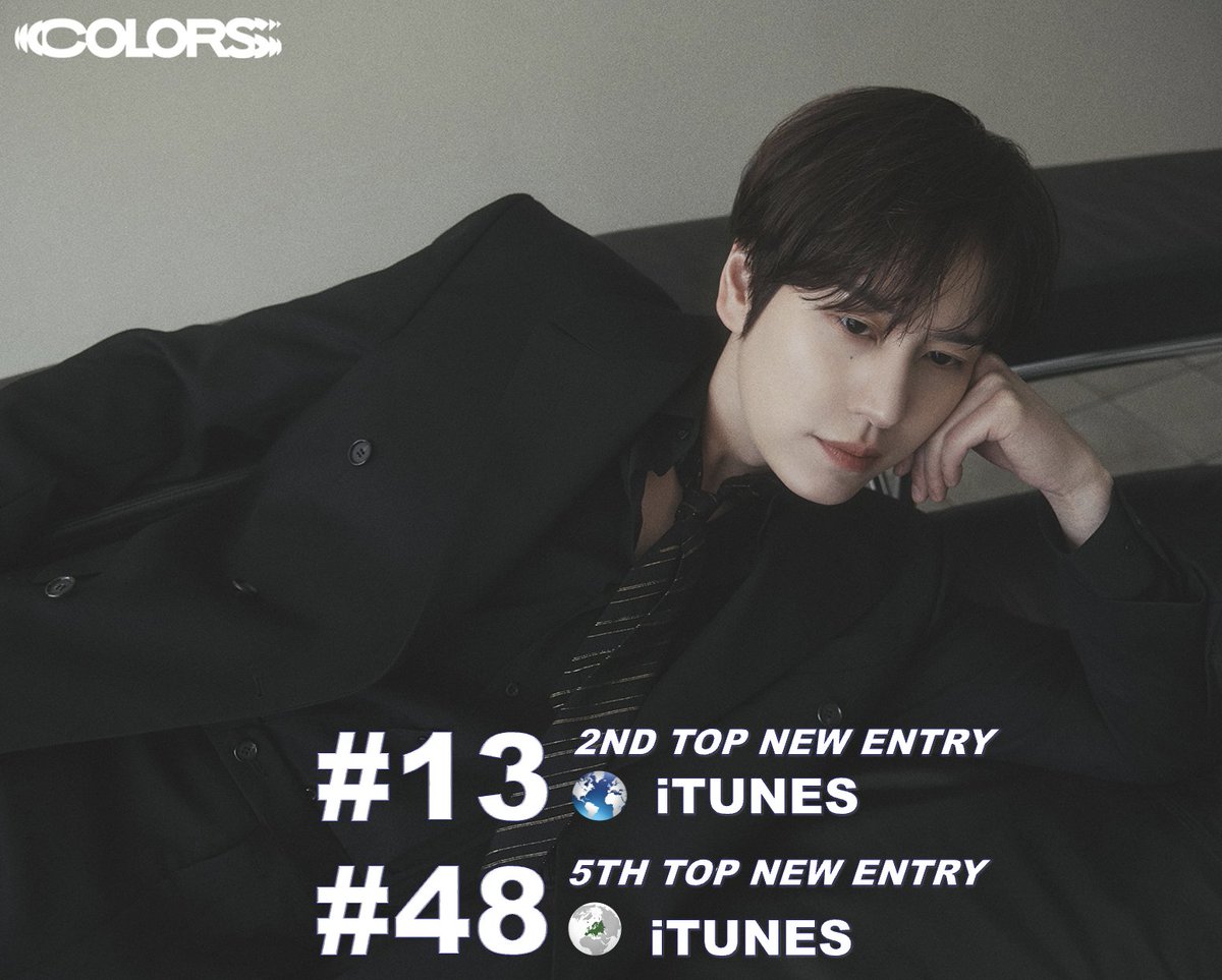 'Colors', the 1st full-length album by Super Junior's #Kyuhyun scores the 2nd Highest new Entry on the worldwide iTunes Album chart, landing at #13 and scores the 5th Highest new Entry on European iTunes, landing at #43! 💪🥇💿🥈🔝🆕💥1⃣3⃣🌎🎵➕4⃣3⃣🌍🎵🔥👑🖤
"'COLORS' is a music