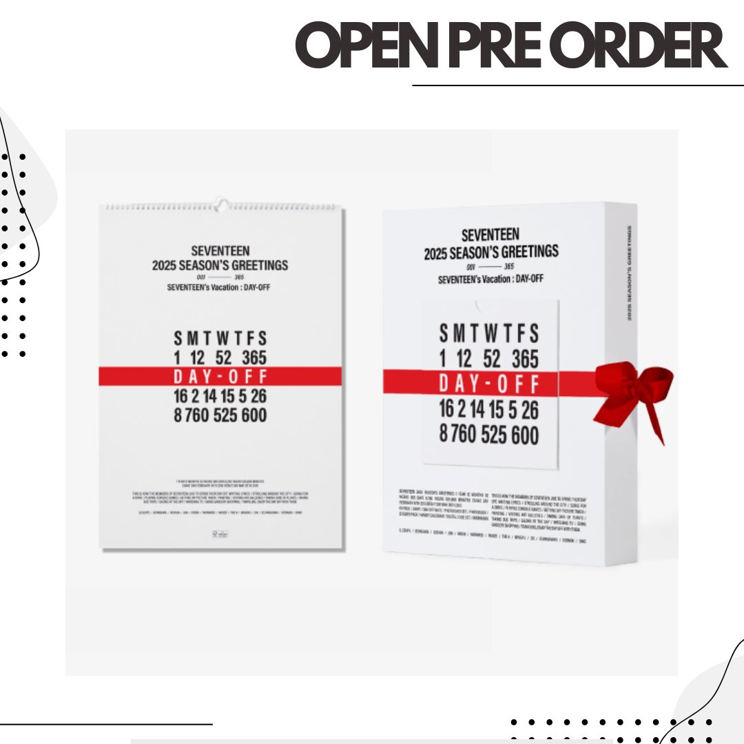Skystuffina2020's tweet photo. OPEN PO SEASON GREETING 2025 SEVENTEEN

✨Season Greeting + Wall Calendar (2.3Kg)
Harga: 1.235K Dp 750K
✨Season Greeting (1.5kg)
Harga: 837K Dp 500K
✨Wall Calendar 
Harga: 422K Dp 200K

📍Bekasi
✅Bersih INA
✅Cicilan
✅Ada GO
❌Adm Packing

Form order: https://t.co/2lbaExZEBD https://t.co/sllzsQOLax