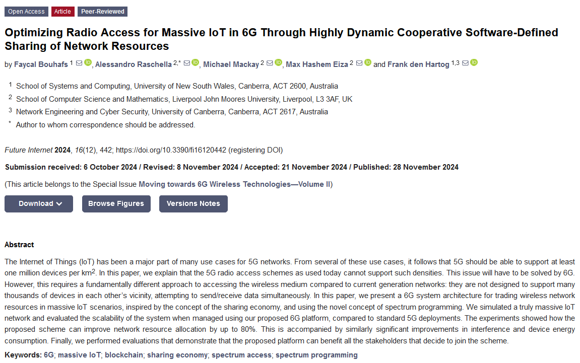 FutureInternet6's tweet photo. 🔔🔔🔔 #MDPIfutureinternet [New Published Papers in 2024]

Title: Optimizing Radio Access for Massive IoT in 6G Through Highly Dynamic Cooperative Software-Defined Sharing of Network Resources

https://t.co/GOOXOoVzMi

#6G #massiveIoT #blockchain https://t.co/frwiDYQzg0