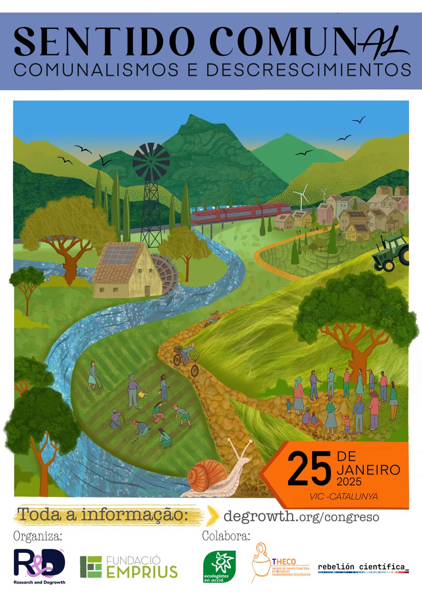📣 INSCRIPCIONS OBERTES

Ja es pot descarregar el programa detallat del congrés #SentidoComunal, que tindrà lloc el 25 de gener a #Vic, i ja us podeu inscriure, si hi voleu assistir!

➡️ degrowth.org/congreso