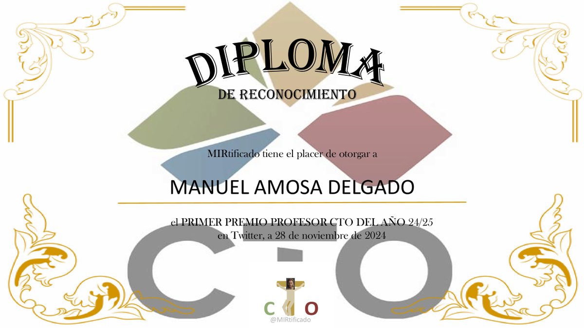 Después de más de una semana de votaciones, discursos, compañerismo, ataques de bots, etc. El ganador de la primera edición de concurso a Profesor CTO del Año es...... Don MANUEL AMOSA DELGADO