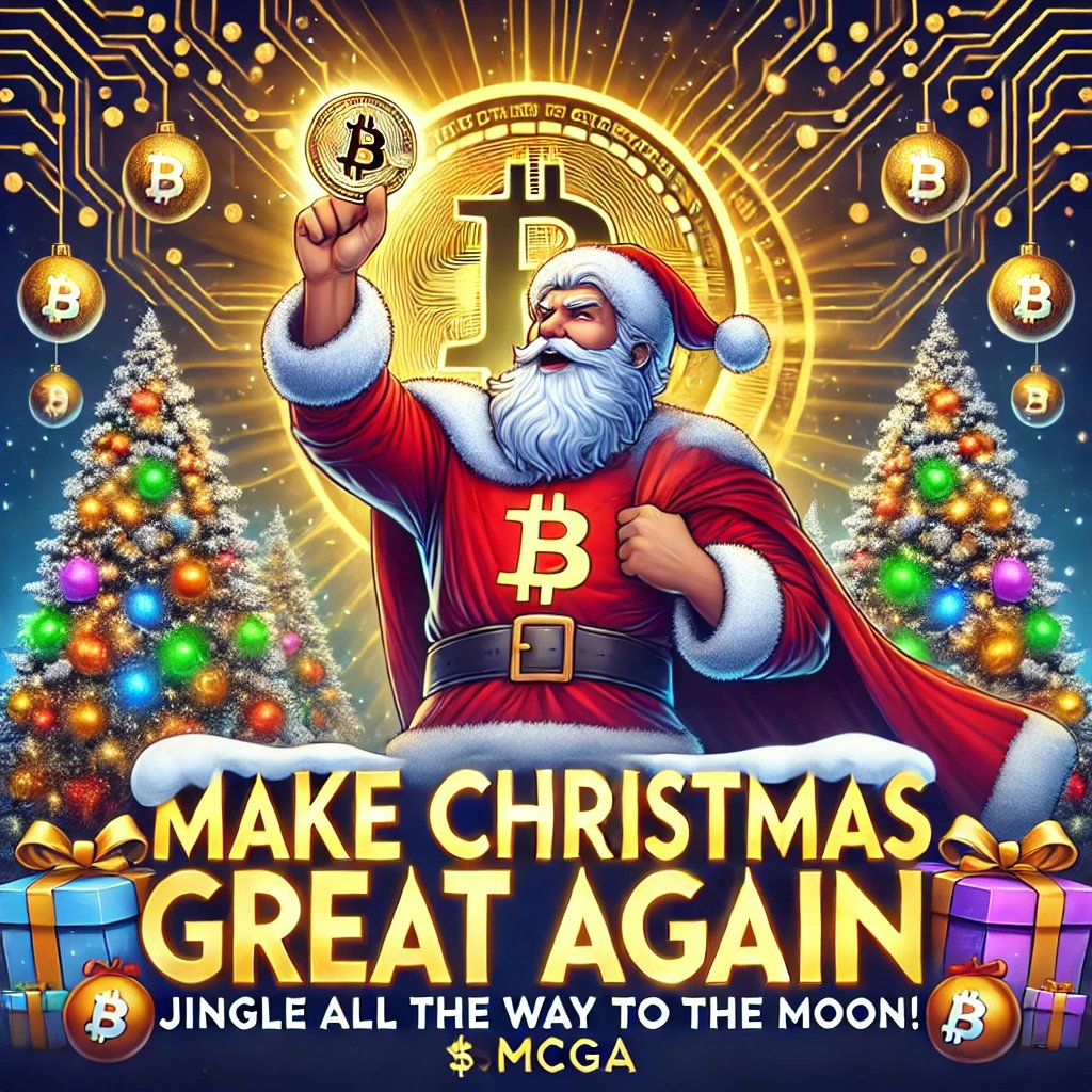 mcgalive's tweet photo. 🎅 Santa’s not just delivering gifts this year – he’s delivering wealth! 🎄💰

Forget reindeer, Santa’s powered by $MCGA and on a mission to make every wallet brighter this Christmas. 🚀

🎁 Join the sleigh ride to greatness today!

#MCGA  #MoonshotForTheHolidays #Christmasgifts https://t.co/hpQzywAUz7