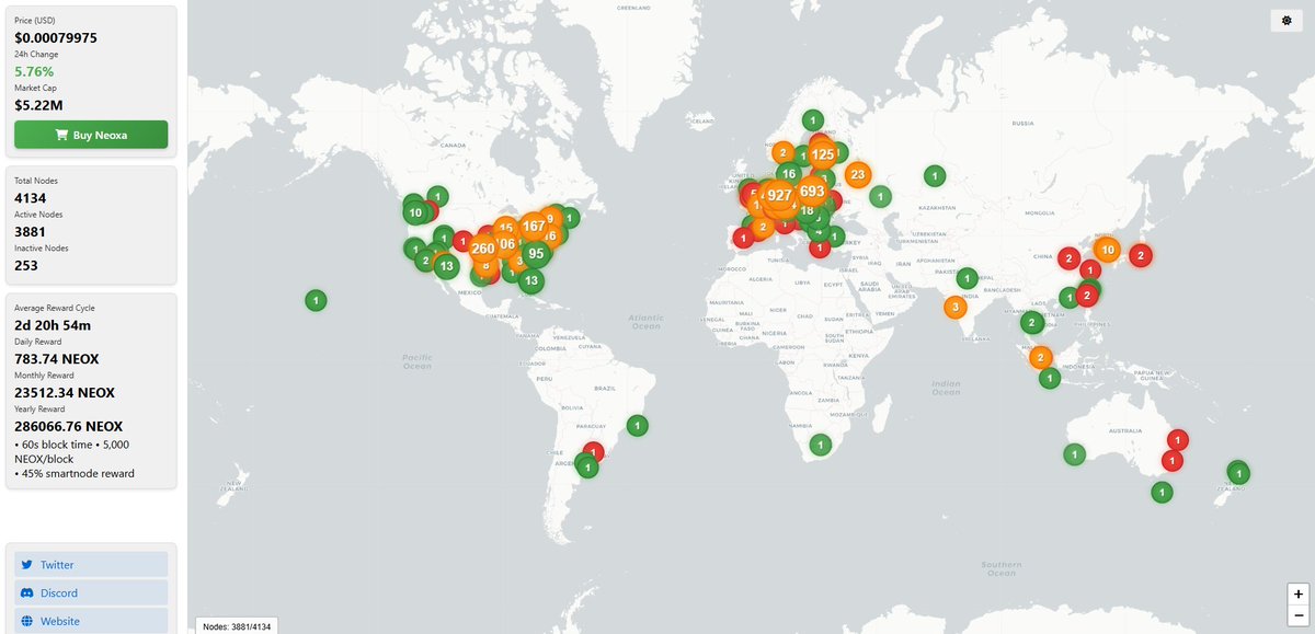 NeoxaNet's tweet photo. 🌍 Thousands of Neoxa Smartnode owners from around the world are supporting decentralization and earning passive income! 💸

📍 Explore where the global community of Smartnode owners is located and be part of the movement: https://t.co/9eXNDdoDJp https://t.co/56NZqtYPly