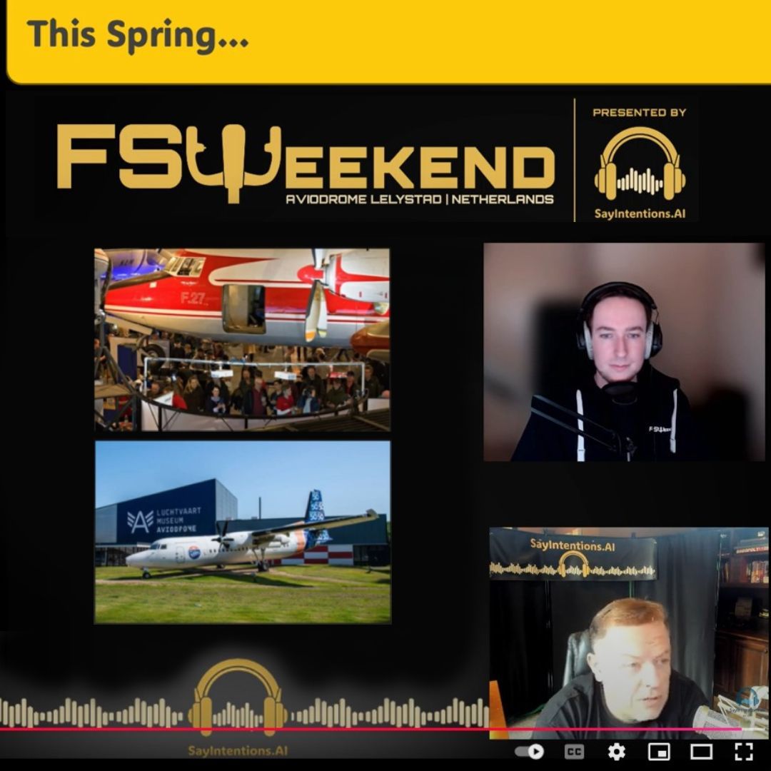 FSWeekendNL's tweet image. We are thrilled announce that #SayIntentionsAI will be the Presenting Partner for #Flightsimweekend2025! They’re also the first of many exhibitors to be officially announced for the event! 

👉 Rewatch the full announcement here! buff.ly/4eRCTRR
