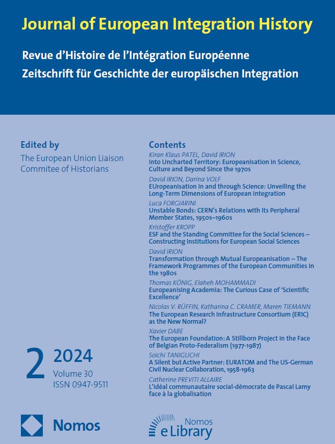 Somehow it doesn't feel real to me yet! 
Our special issue 'EUropeanisation in and through Science' has just been published in the Journal of European Integration History after a productive and inspiring collaboration with great colleagues! 😍

#Science #Sciencediplomacy
