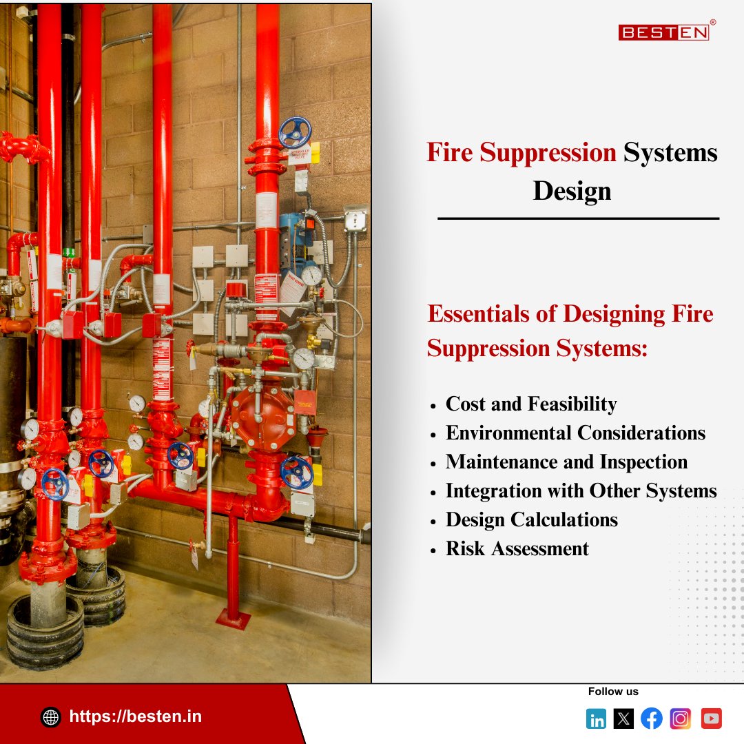 BestenIndia's tweet image. Fire Suppression Systems Design. 
Visit our site: besten.in 
#FireSafetyDesign #FireSuppression #FireSafetyEngineering #IndustrialSafety