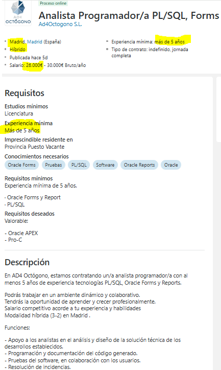 putasconsultor1's tweet photo. #ofertacanallita😼
No entiendo que esperan encontrar las empresas con puestos IT en Madrid, pagando sueldos de supervivencia ✂️
+dev: +5 años experiencia por 26k🍚
🧠💡#FaltaTalento
🏃♂️🏃♀️Se lo quitan de las 👐 https://t.co/ELzjfBzZli