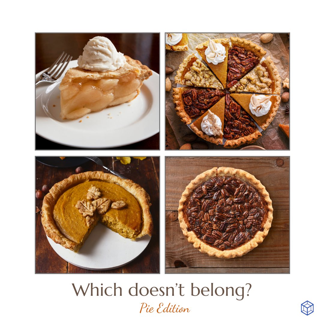 amtnj's tweet image. Notice the pictures. Which is unique? Which Doesn't Belong? 
#math #mathroutine #njteacher #njteachers #wodb #mathteacher #mathteachers #pie #pi #November  #sweaterweather #Thankful #fallvibes #autumn #Thanksgiving