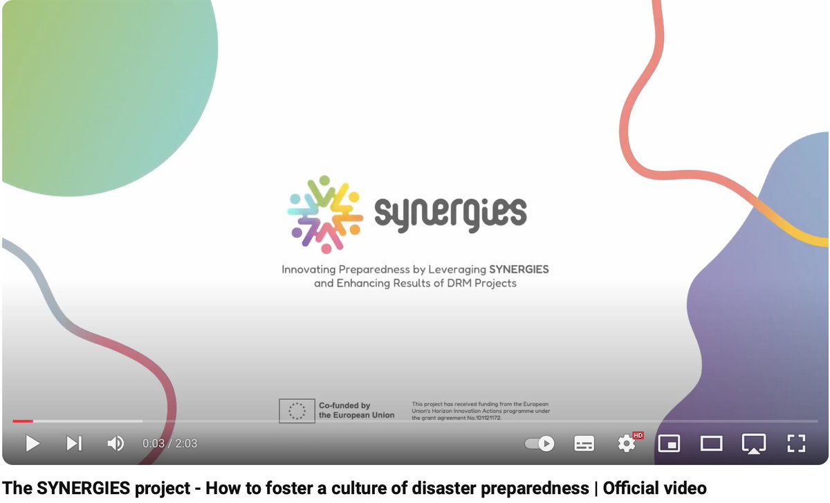 Entdeckt, wie gemeinsam daran gearbeitet wird, die Widerstandsfähigkeit und Katastrophenvorsorge in ganz Europa zu stärken. Dieses Video bietet einen spannenden Einblick in die Arbeit von SYNERGIES und legt den Fokus auf die drei Fallstudien.
safetyinnovation.center/?p=5856