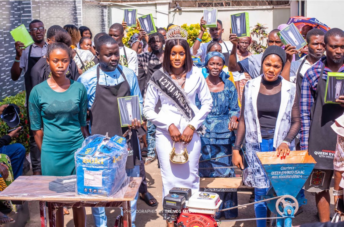 As the 12th Miss Kogi, Isaac Eyitayo Rebecca has made a significant impact through her compassionate service, providing writing materials to students, promoting menstrual health, and empowering widows and youth.