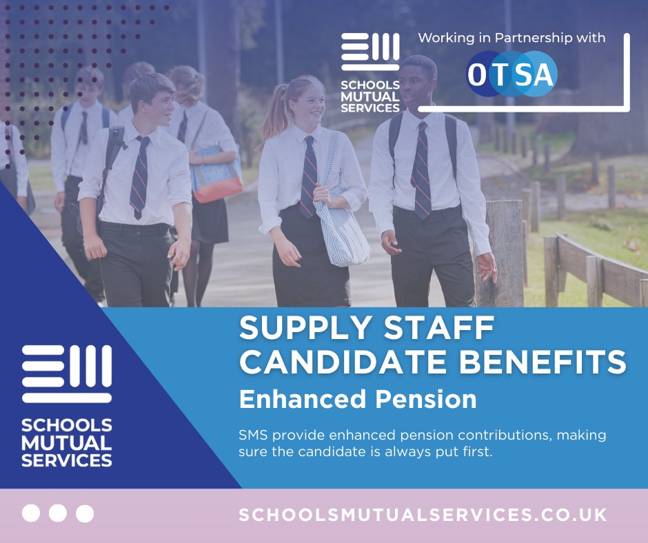 OTSA Professional Development (@otsacpd) on Twitter photo OTSA has partnered with Schools Mutual Services to offer better pay and employment conditions for supply staff, while reducing costs for schools. Applications now open. schoolsmutualservices.co.uk/otsa-schools-m… <a href="/schools_mutual/">Schools Mutual Services</a> #supplyteacher #teachingjobs OTSA has partnered with Schools Mutual Services to offer better pay and employment conditions for supply staff, while reducing costs for schools. Applications now open. schoolsmutualservices.co.uk/otsa-schools-m… <a href="/schools_mutual/">Schools Mutual Services</a> #supplyteacher #teachingjobs