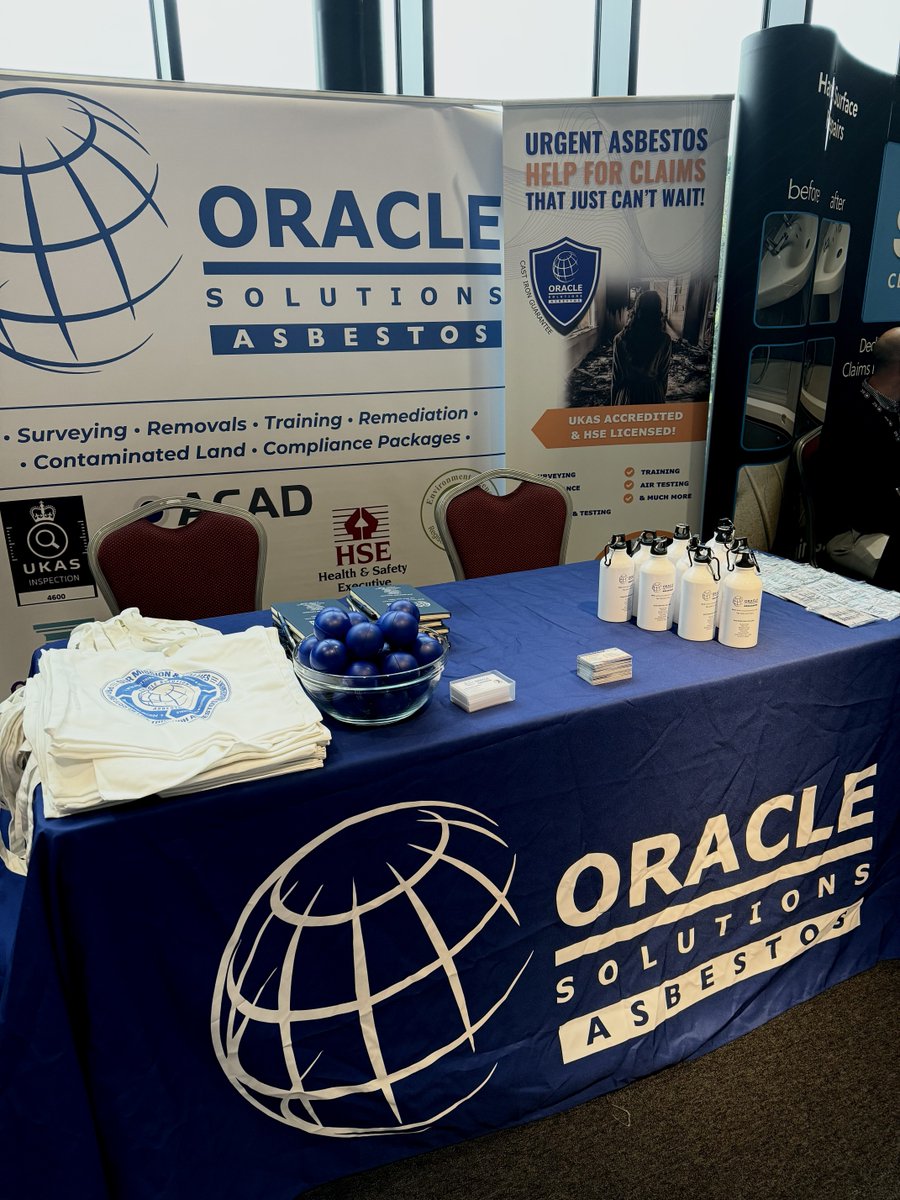 Oracle_Asbestos's tweet image. Are you at the I Love Claims Expo today? If asbestos is something you come across regularly, come visit us at Stand No. 9 for a no-obligation chat!

Missed us at the event? No problem! Reach out to us directly at 08442435732.

#HomeAndProperty #Asbestos #Expo