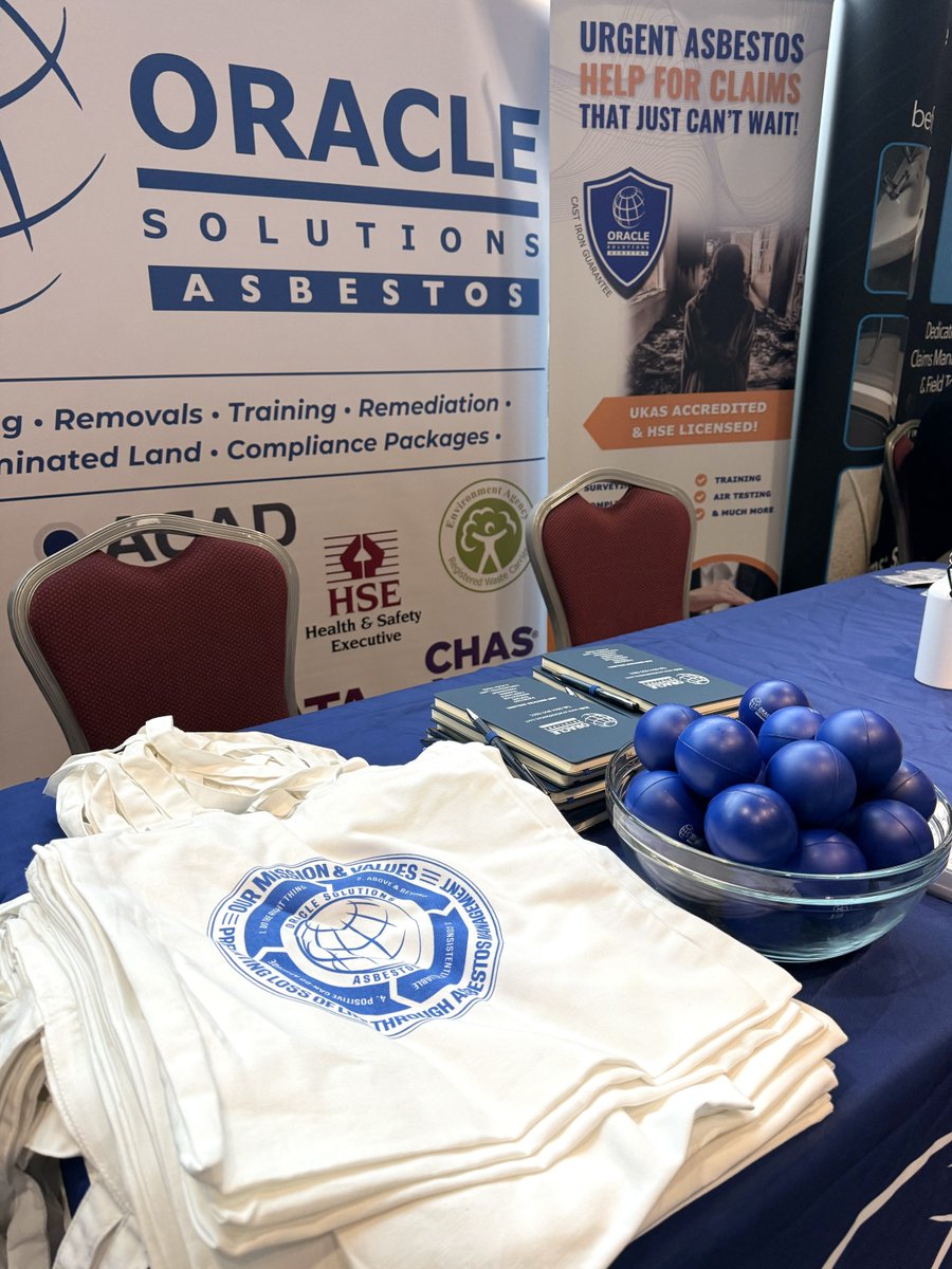 Oracle_Asbestos's tweet image. Are you at the I Love Claims Expo today? If asbestos is something you come across regularly, come visit us at Stand No. 9 for a no-obligation chat!

Missed us at the event? No problem! Reach out to us directly at 08442435732.

#HomeAndProperty #Asbestos #Expo