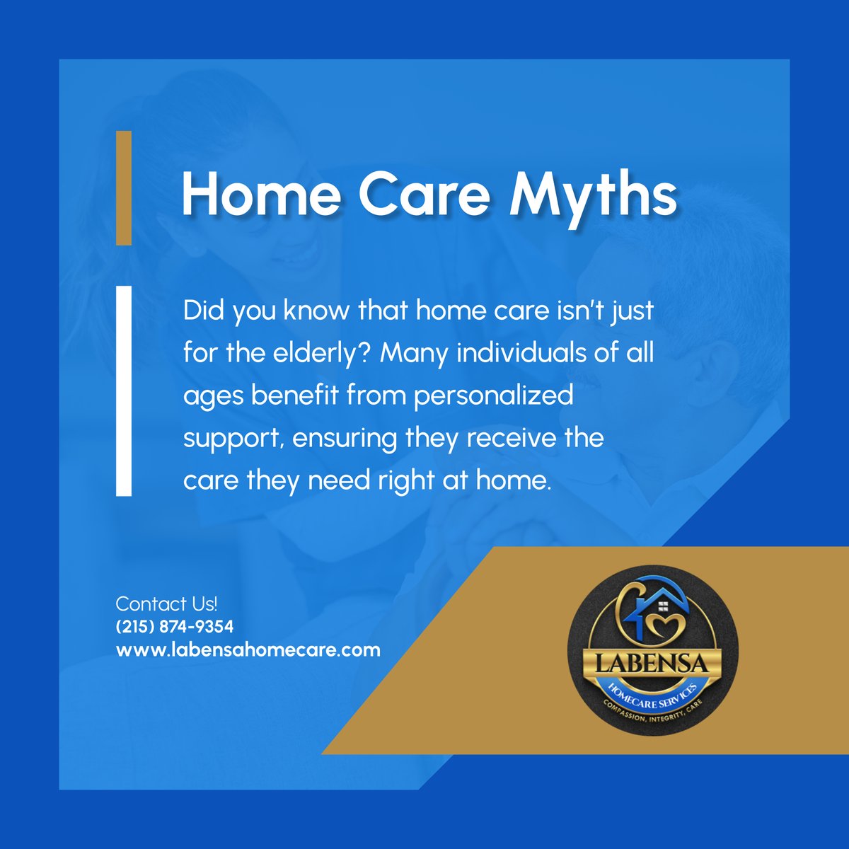 LabensaHomecare's tweet photo. Home care services can benefit a wide range of individuals, providing essential support tailored to their needs. We are here to help you or your loved ones thrive at home! 

#HomeCareMyths #DidYouKnow #LovedOnes https://t.co/kXuSbu3JyC