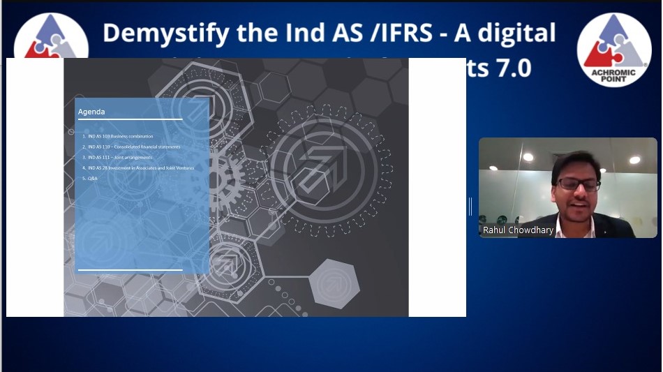 AchromicPoint's tweet image. Thank you, Rahul Chowdhary (Deloitte India), for insightful expertise on “Group Accounts” at our Ind AS/IFRS Digital Training! #AchromicPoint #IndAS #IFRS #GroupAccounts #DigitalTraining #AccountingStandards #DeloitteIndia #FinancialReporting #AuditAndAssurance