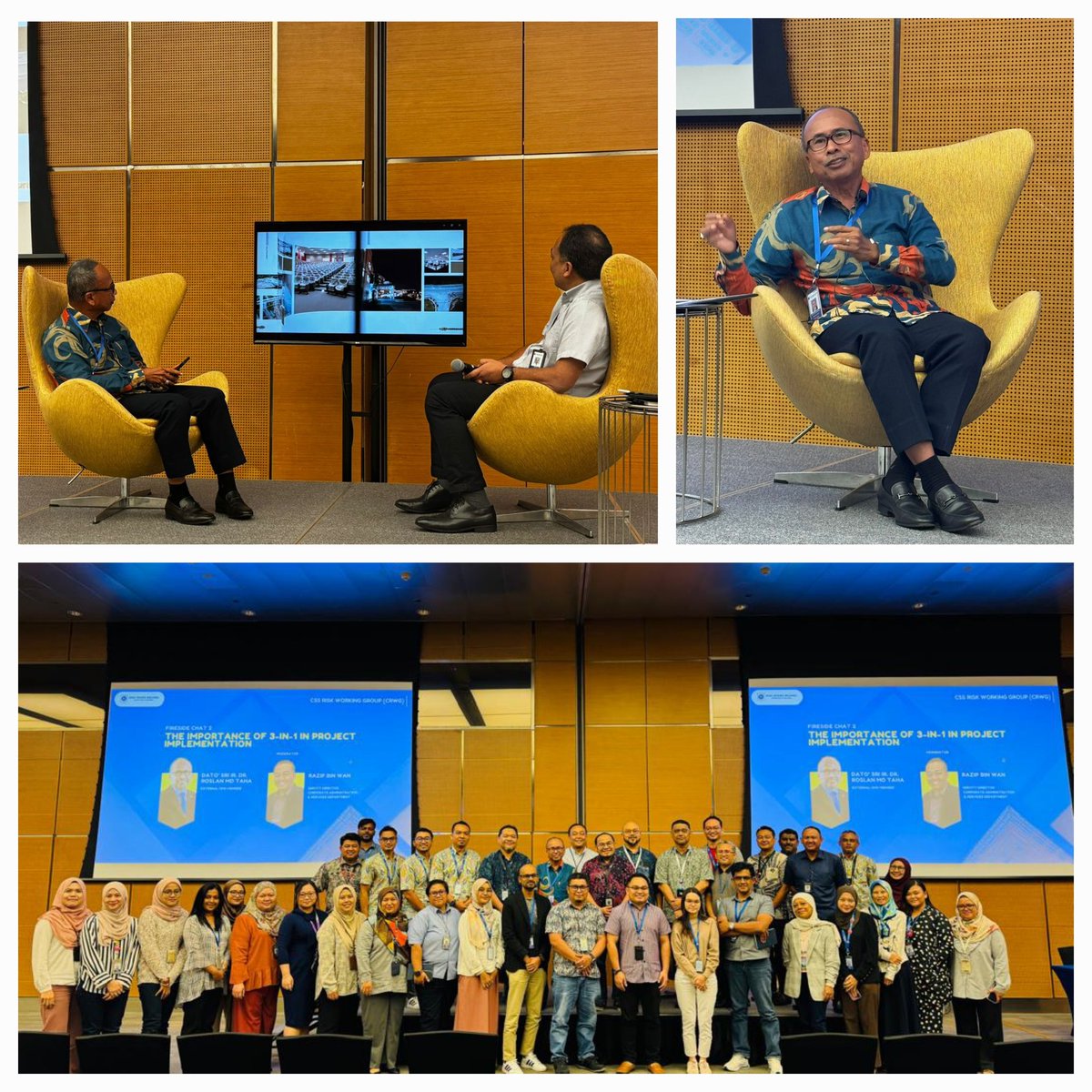 Thu |28 Nov 24|

Honoured to be invited by <a href="/BNM_official/">Bank Negara Malaysia</a> Central Shared Services (CSS) Dept as guest speaker during their Fireside Chat this morning. With topic "The importance of 3 in 1 in Project Implementation", I felt proud &amp; happy that this culture was well accepted.

#DSRMT