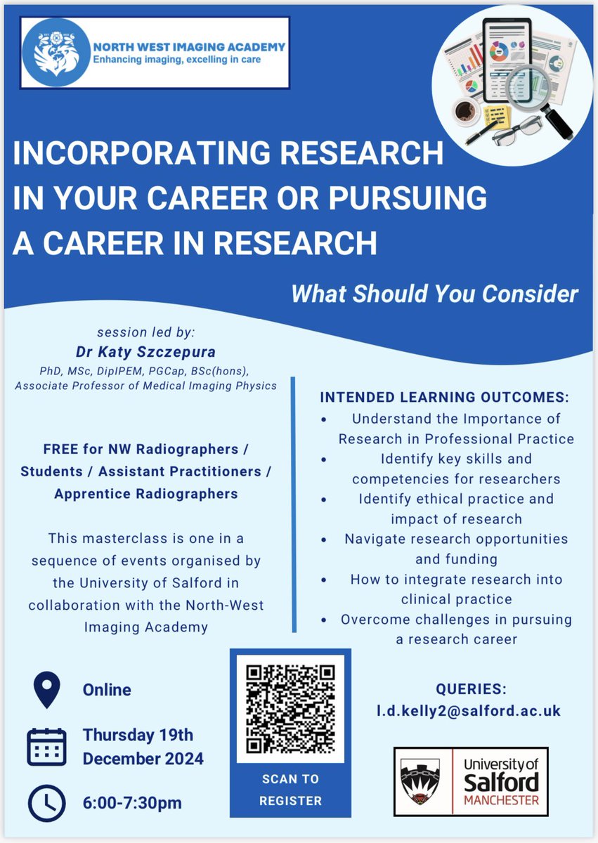 Laura Kelly (@lauradkellyrad) on Twitter photo Free event for North West radiographers
<a href="/KSzczepura/">Katy Szczepura, PhD</a>
Click link to register
eur01.safelinks.protection.outlook.com/?url=https%3A%… Free event for North West radiographers
<a href="/KSzczepura/">Katy Szczepura, PhD</a>
Click link to register
eur01.safelinks.protection.outlook.com/?url=https%3A%…
