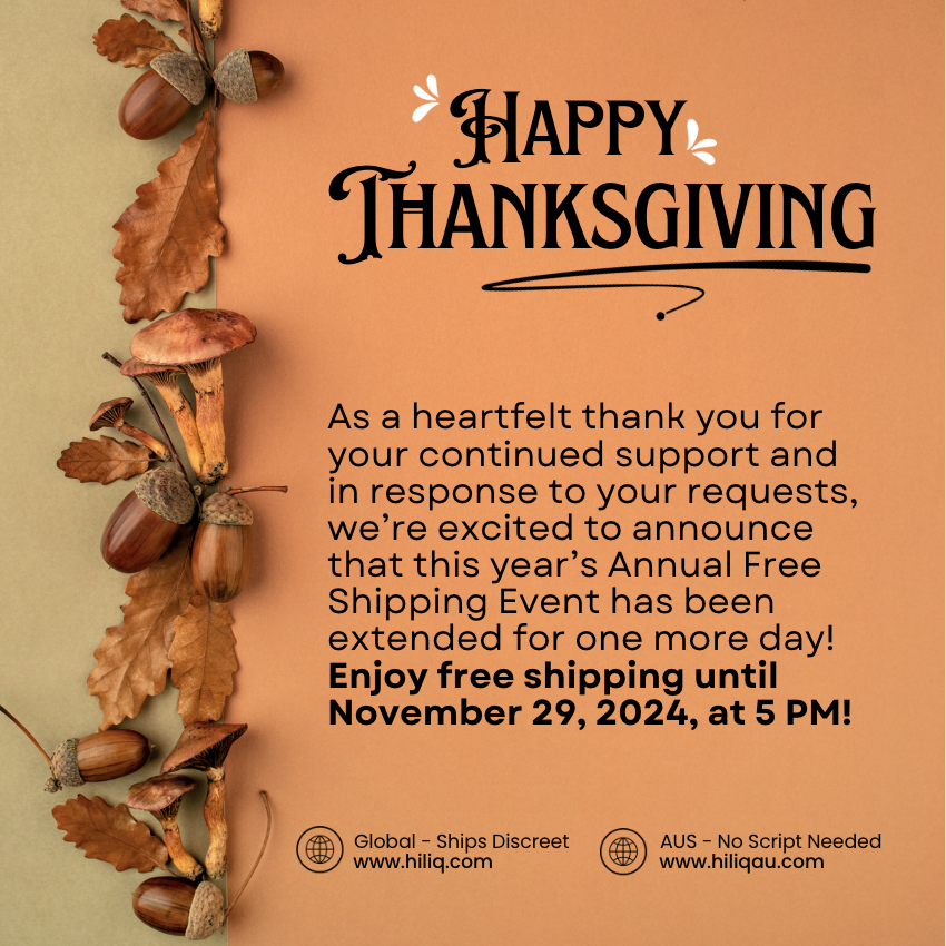 We heard YOU! As a Thanksgiving offer, we’re extending our Free shipping until 5pm tmr, Nov 29, 2024!!

Order at:
Aus: hiliqau.com
Global: hiliq.com
#HILIQ #Freeshipping2024 #Vaping #VapingCommunity #Ecig #Eliq #Nicotine #vapelife #mod #vapeaus #vapeus