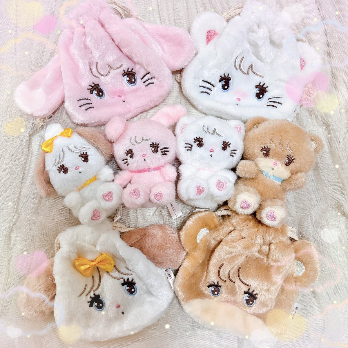 mikkoさんのフェイス巾着GET➰🎀💟 初っ端スフレちゃん3連続出たけど