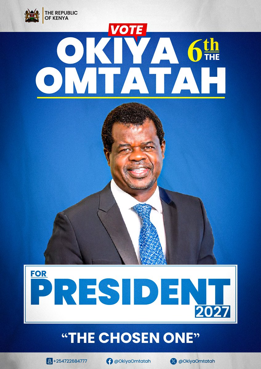 Daviebillion's tweet photo. Francis Atwoli thinks that OKIYA OMTATA can't win the election because he's POOR. Let the poor be for the poor and the rich for the rich. I will vote for OKIYA OMTATA.
Millenials +GenZ + Tribeless = 20M STRONG VOTES
#RutoMustGo https://t.co/qZfZI8gxbY