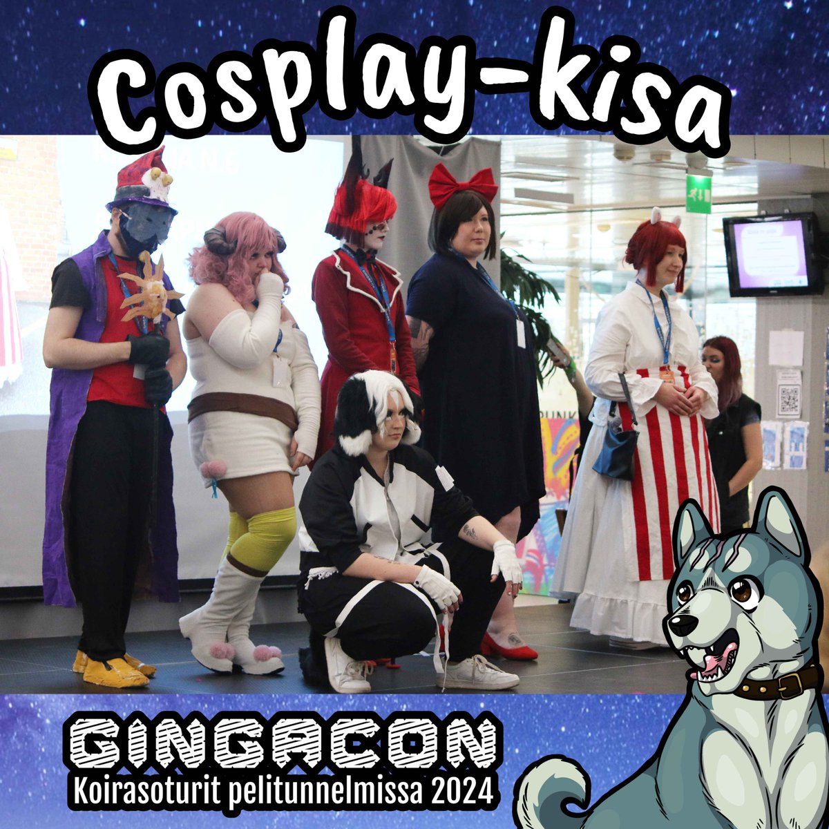 Gingacon's tweet photo. Kiitos cosplay-kisan osallistujille, tuomareille ja cosplay-vastaavalle, sekä valtavasti onnea kisan voittajille! 💙

1. Sija kyo5cosplay
2. Sija Arin
3. Sija Sukkapuikko
Kunniamaininta: Ilona

Kuva: Isla https://t.co/WUsyqmgzZJ