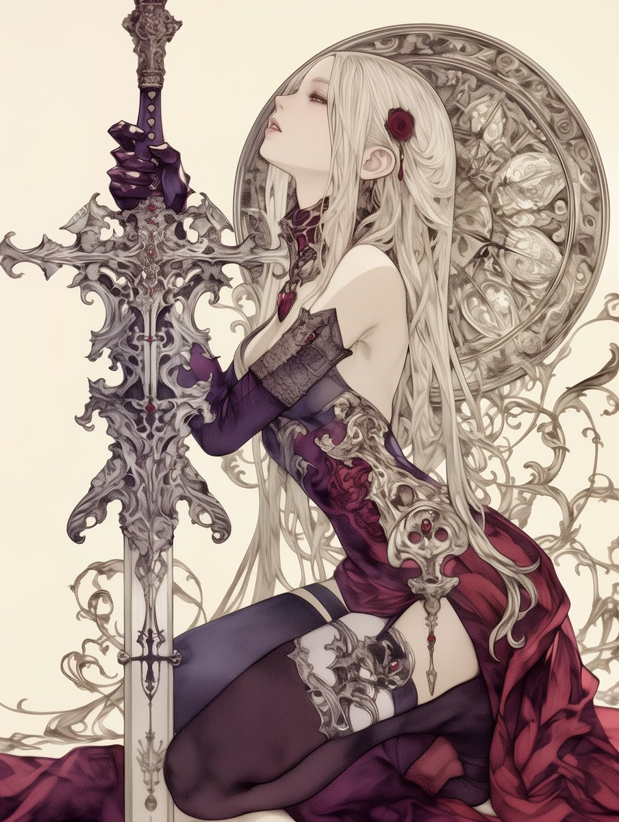 #AIillustration  🗡️🌹