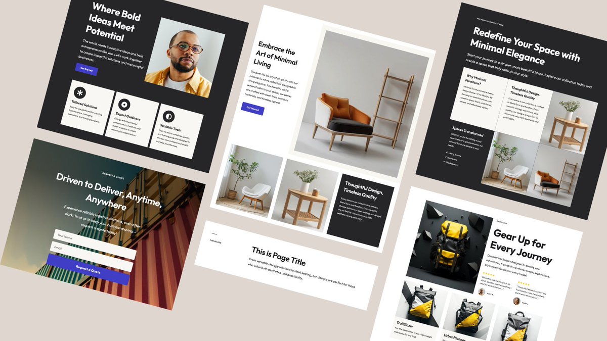 analogwp's tweet image. New batch of patterns added in the Style Kits library, ready to import into your layout with a few clicks.

📌 100% built with native widgets  
❇️ Flexbox / grid containers
🔥 Adapt to your existing website styles

Get Style Kits at analogwp.com

#Elementor #WordPress