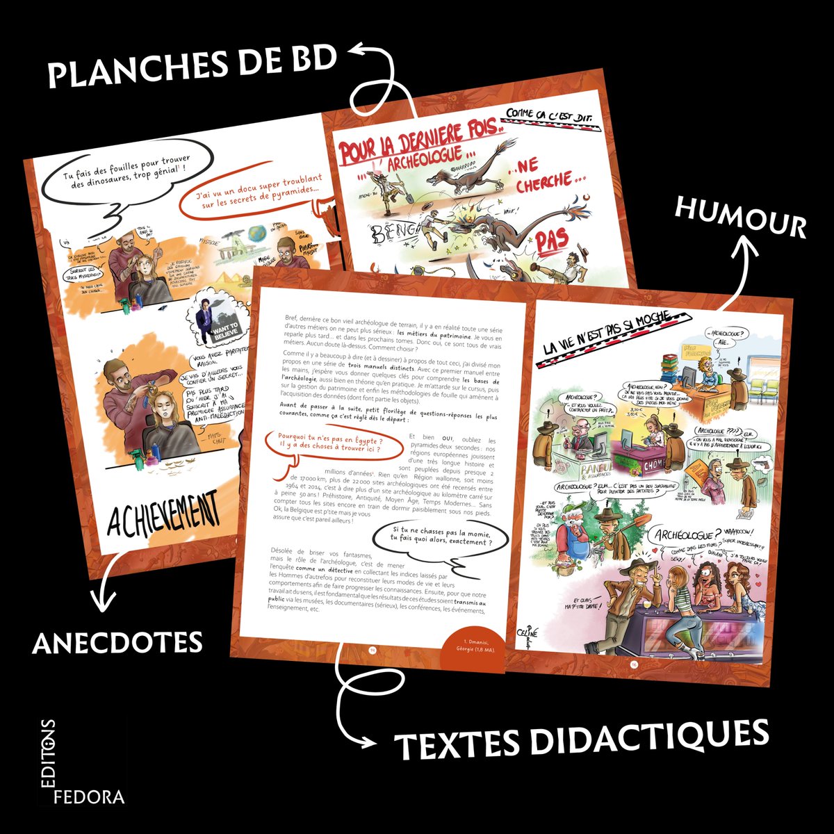 Editions_Fedora's tweet photo. Le tome 1 des ArkéoFacts « Formation et terrain : guide de survie » signé Céline Piret, illustratrice en archéologie, est désormais disponible en librairie, ainsi que sur notre site internet !

Bonne lecture ! https://t.co/FQNCxIZ8vy