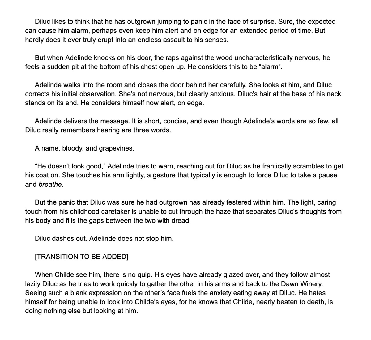 d_fenestrate's tweet photo. worked on my "we don't do this" #chiluc wip during my study breaks and managed to get the foundational bit mostly written out. as there's much more to be added, i figured i could post a large snippet for #ChilucWeek2024 day 4 dalliance + whump (mentioned) https://t.co/wviywcfivG