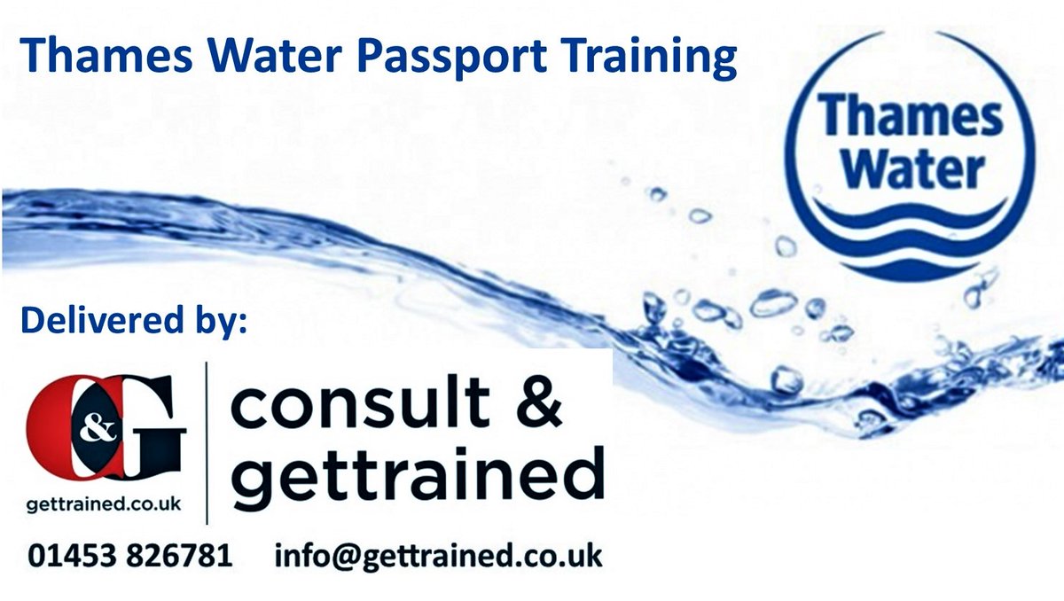 🚰Join the online Thames Water Passport course to ensure you're ready to work safely on site, essential for all personnel working with Thames Water!🦺

Book your place now @ GetTrained.co.uk
#GetTrained #ThamesWaterPassport