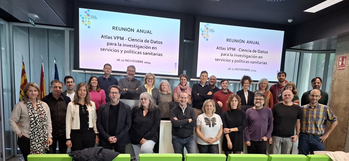El pasado 26 y 27 de noviembre, el grupo Ciencia de Datos y Salud-Atlas de Variaciones en la Práctica Médica #AtlasVPM del <a href="/iacs_aragon/">IACS (Salud-Aragón)</a> celebraron sus jornadas de trabajo anuales, como siempre es enriquecedor trabajar juntos. Seguimos! <a href="/RICAPPS_Red/">RICAPPS</a> #conceptproject