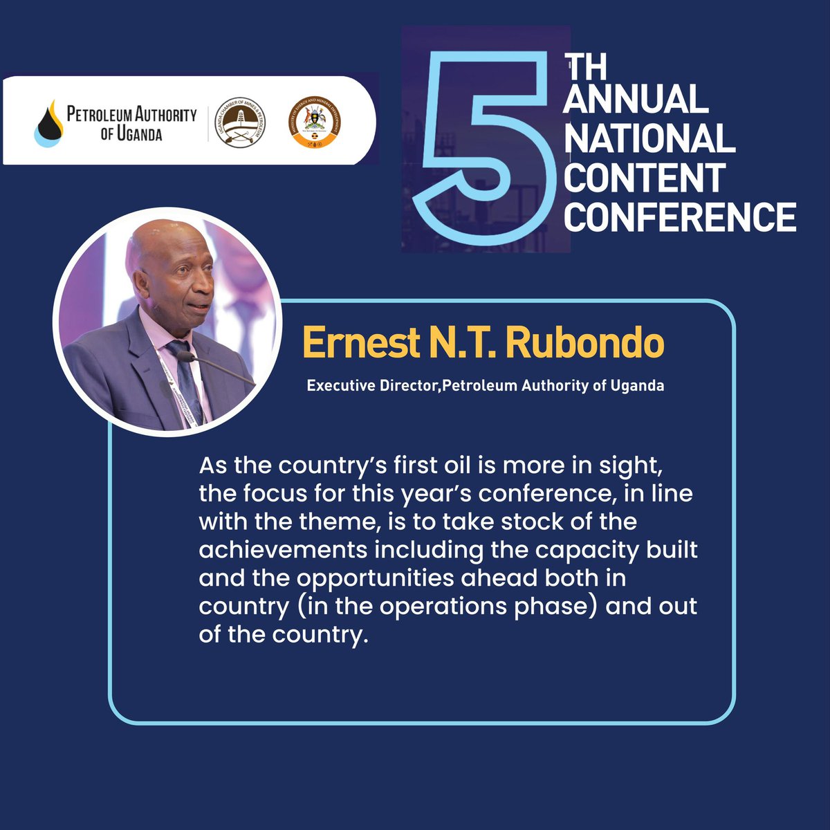 At the 5th Annual National Content Conference, we highlight efforts in advancing local participation in the oil and gas sector. The event underscores key milestones, showcasing sustainable practices and partnerships that empower Ugandans. #EnergyForABetterFuture