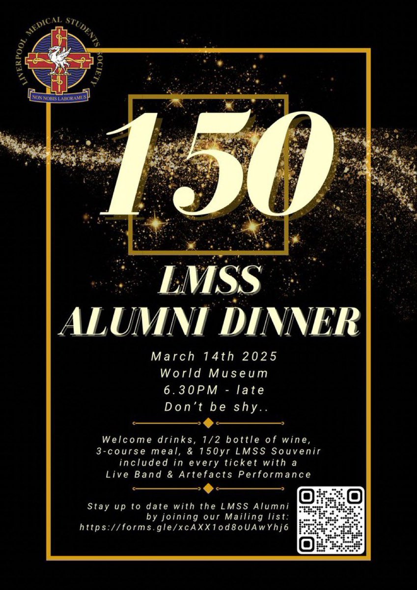 LMSS π©Ίππ₯ (@lmssonline) on Twitter photo Treat yourself this payday to a ticket to the biggest alumni event! π₯
Spread the word, gather your friends, and DBS!
<a href="/LivUniMedicine/">UoL School of Medicine</a> <a href="/LMI114/">Liverpool Medical Institution</a> Treat yourself this payday to a ticket to the biggest alumni event! π₯
Spread the word, gather your friends, and DBS!
<a href="/LivUniMedicine/">UoL School of Medicine</a> <a href="/LMI114/">Liverpool Medical Institution</a>