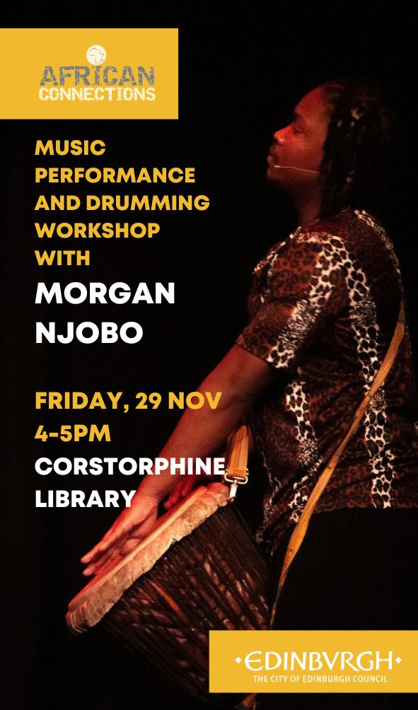 <a href="/edmcfest/">Edinburgh Multicultural Festival</a> director is hosting a music and drumming workshop at Corstorphine Library tomorrow! Join Morgan at 4pm to warm-up your hands with African drumming and keep your hearts warm with World music tunes! <a href="/TalesOfOneCity/">Edinburgh Libraries</a> <a href="/CorstorphineCC/">Corstorphine CC</a> <a href="/DrumbraeL/">🏳️‍🌈 Drumbrae Library Hub is jazzy now🏳️‍🌈</a> <a href="/DrumBraeNews/">Drum Brae Community</a> <a href="/StarcatchersUK/">Starcatchers</a>