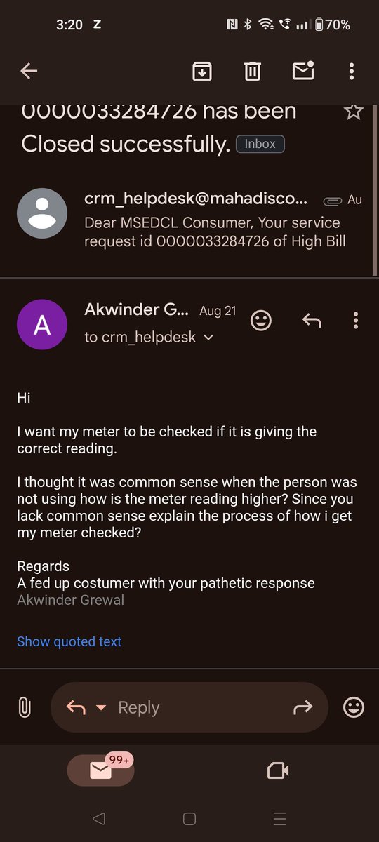 AkwinderG's tweet photo. @MSEDCL 0000033284726 aug complain
Email attached for checking meter 0000033284726 another complaint
 0000034029986
0000034316682
Please arrange refund of the bills that you have charged extra from aug to Oct and a revised bill for Nov 2024. https://t.co/oLTHgpS1ZY
