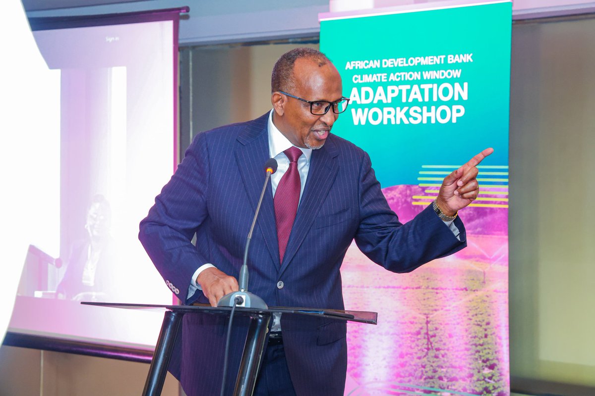 Environment_Ke's tweet photo. Cabinet Secretary @HonAdenDuale  today presided over the opening session of the two-day First Regional @AfDB_Group Climate Action Window (CAW) Adaptation Workshop in Nairobi.

Kenya is leading the charge for climate action in Africa, driven by a strong commitment ...1/5 https://t.co/5LKI4nsba2