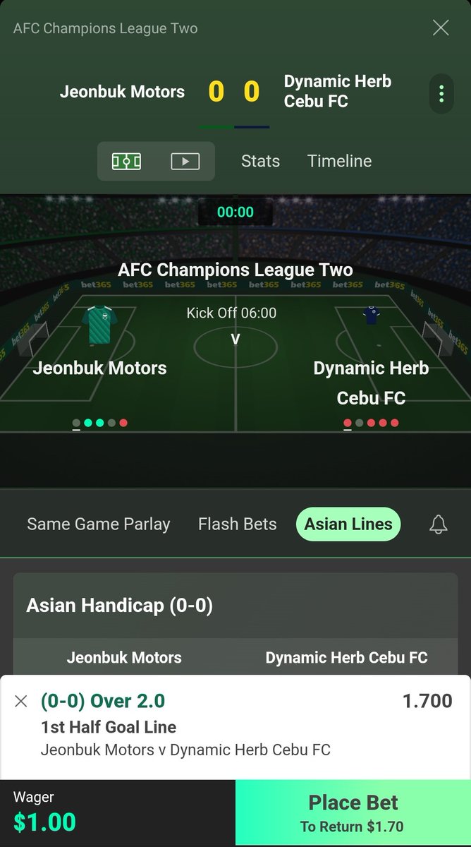 beatingthehouse's tweet photo. !! INPLAY !!

🌏AFC Champions League 2

Jeonbuk Motors v Dynamic Herb Cebu:

o2 1st half @ 1.7 (1u)

Group on better lines, but still like this for 1u, GL!❤️ https://t.co/KSLT6GqX5n