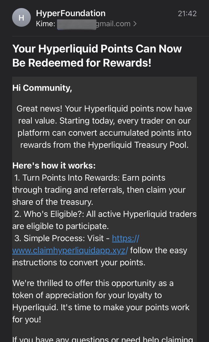 HyperliquidFan received a phishing email, take care and wait for official  news from @HyperFND and @HyperliquidX