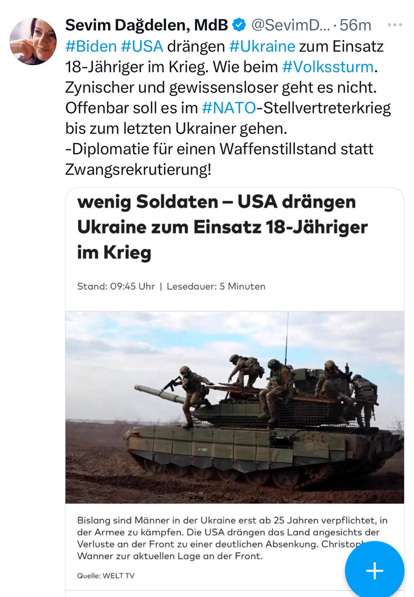 Ich muss die Aufregung über das „Verheizen“ junger Afrikaner, Nordkoreaner und junger russische Männer in diesem Tweet überlesen haben.