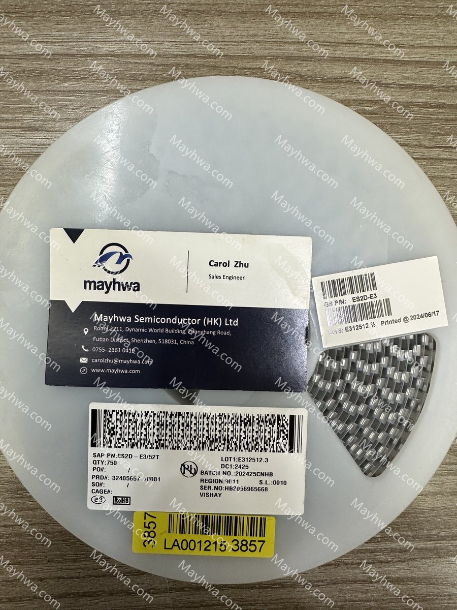 Carol Zhu (@carolzzhu) on Twitter photo IN STOCK!
P/N:ES2D-E3/52T
MFR:Vishay
DESC:DIODE GEN PURP 200V 2A DO214AA
If you have any requirement , please feel free to contact me!
Email: carolzhu@mayhwa.com
#EMS #OEM #CEM #Vishay #IC #Semiconductor
#electroniccomponents #TVS
#Chips #SMT #THT #Inductors #Diodes IN STOCK!
P/N:ES2D-E3/52T
MFR:Vishay
DESC:DIODE GEN PURP 200V 2A DO214AA
If you have any requirement , please feel free to contact me!
Email: carolzhu@mayhwa.com
#EMS #OEM #CEM #Vishay #IC #Semiconductor
#electroniccomponents #TVS
#Chips #SMT #THT #Inductors #Diodes