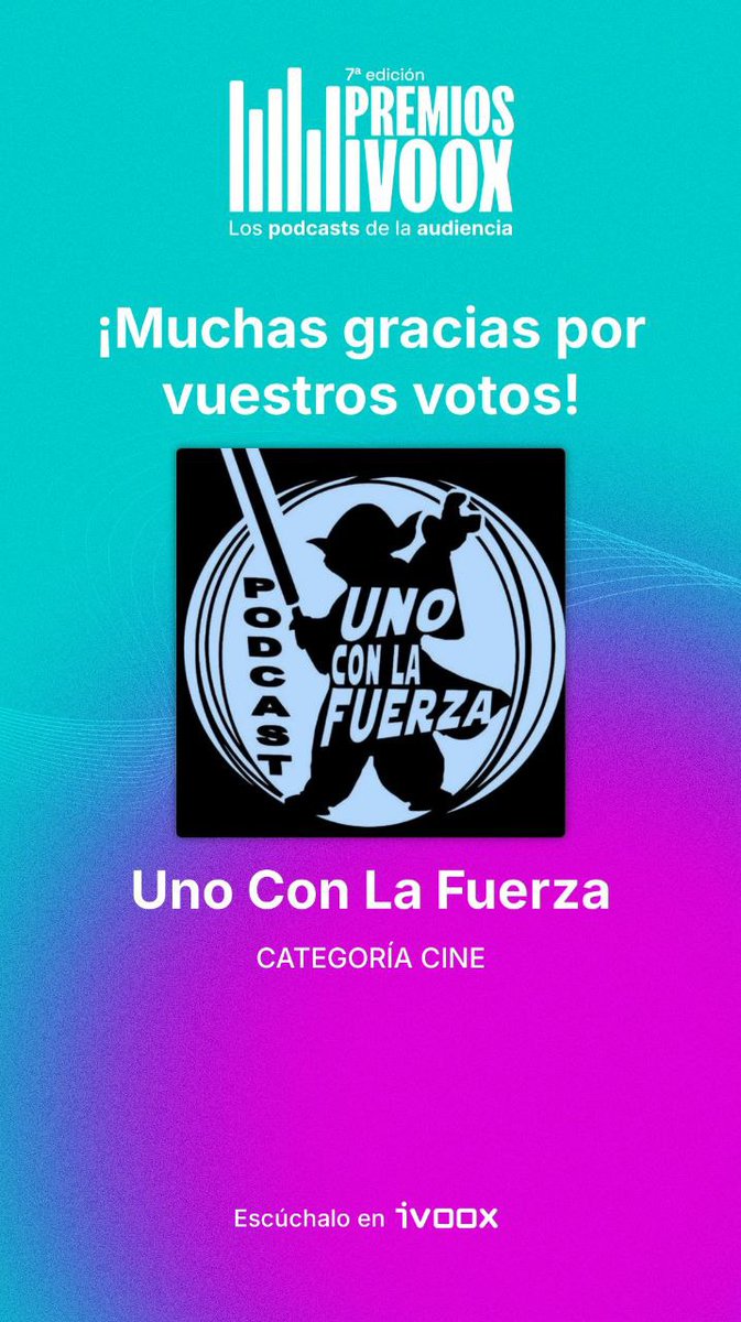 ¡¡Muchísimas gracias por vuestros votos!! No hemos podido ganar aunque lo que nos hace ilusión es que sigáis estando ahí con vuestras escuchas y vuestros comentarios tanto en <a href="/ivoox/">iVoox</a>  como en el canal de <a href="/telegram_es/">Telegram en español</a> .