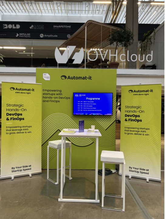 AutomatitDevOps's tweet photo. What an exciting day we had at AWS GenAI Day in Paris!
Itโs been an amazing chance to explore the transformative potential of Generative AI.
Thank you to AWS for hosting this event and to everyone who stopped by our booth!
#GenAI #AI #Innovation #AutomatIT #AWSGenAIDay https://t.co/Y8zC4tbLKw