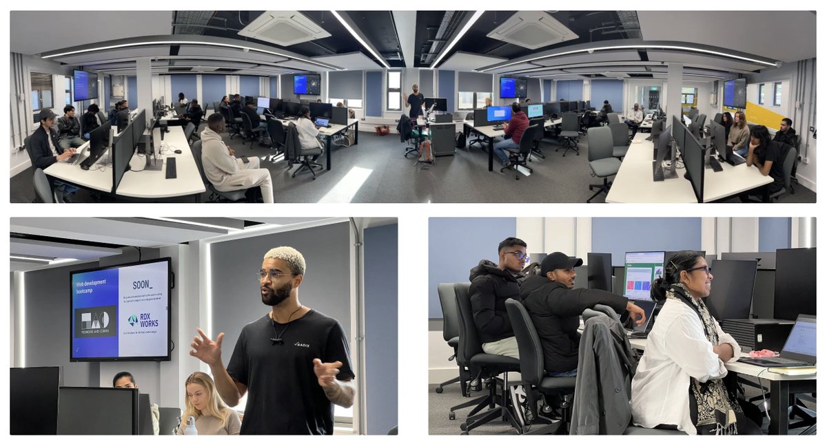 RadixWiki's tweet photo. What a week so far!
Following on from our #DAppInADay workshop on the 4th, Zi from @radixdlt was invited back to the beautiful @RoehamptonUni campus on Monday to talk to ~25 final year students about his journey to becoming a software developer, Web3, and Radix; followed by an introduction to the wallet and sending transactions.
Yesterday, we were invited to the Business, Innovation, and Growth Summit in Croydon, hosted by @BIGSouthLondon, to discuss rolling out the workshops to @LSBU, @KingstonUni, and a number of other universities and colleges in South London. 🚀
And finally, we've shipped an article about Stage 1 of the workshops and a glimpse into our vision for their future:
https://t.co/ETt1DvFhSv
Anything we missed?🤔 $XRD 📈