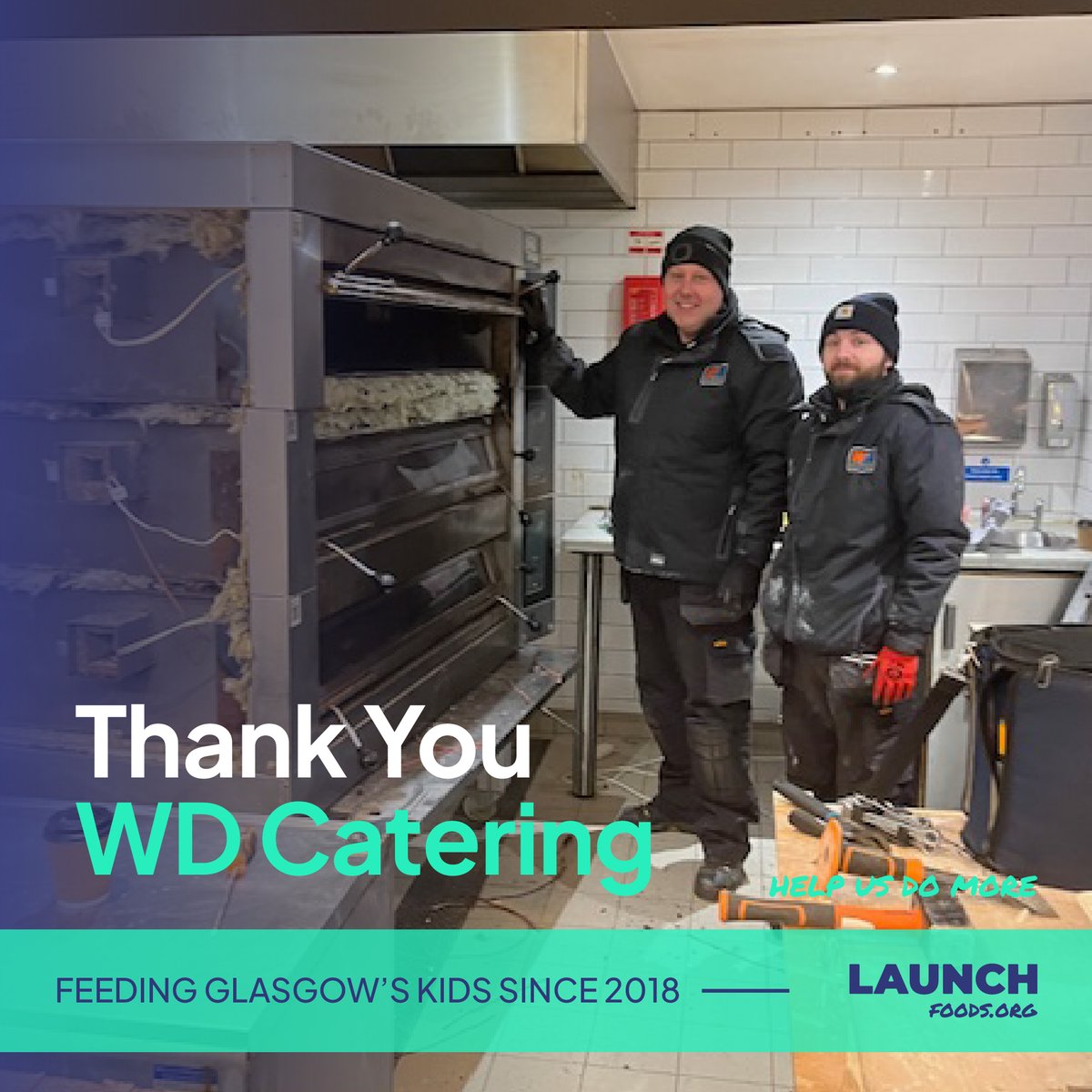 The day when William and Kieran from WD Catering Solutions became our superheroes! 😁

Thank you both for stepping in and giving up your time for Launch 💙 

Thanks to you both, Launch Coffee No.2 is well on it's way !🙌

#peoplemakeglasgow #kindness #alittlehelpfromourfriends