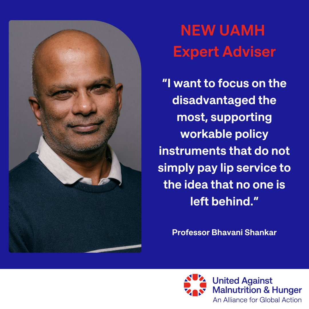 United Against Malnutrition & Hunger (UAMH) (@unitedamh) on Twitter photo Welcome UAMH's new Expert Adviser, economist and a <a href="/gatesfoundation/">Gates Foundation</a> 2024 Goalkeeper Champion, Professor <a href="/Bhavani1Shankar/">Bhavani Shankar</a>.
Find out more about his journey into activism on nutrition 👉 uamh.uk/economics-dete…
<a href="/sheffielduni/">The University of Sheffield</a> Welcome UAMH's new Expert Adviser, economist and a <a href="/gatesfoundation/">Gates Foundation</a> 2024 Goalkeeper Champion, Professor <a href="/Bhavani1Shankar/">Bhavani Shankar</a>.
Find out more about his journey into activism on nutrition 👉 uamh.uk/economics-dete…
<a href="/sheffielduni/">The University of Sheffield</a>