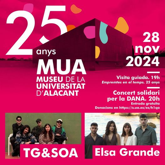 culturaenlaUA's tweet photo. Hoy celebramos los #25añosMUA con música, arte y solidaridad https://t.co/AgLgHGUALN
@MuseoUA @VriirsUa @UA_Universidad #InteractUA https://t.co/uZTyJEITGO